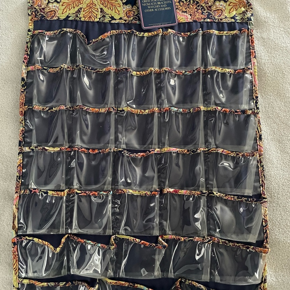 Floral Multi-Pocket Hanging Organizer